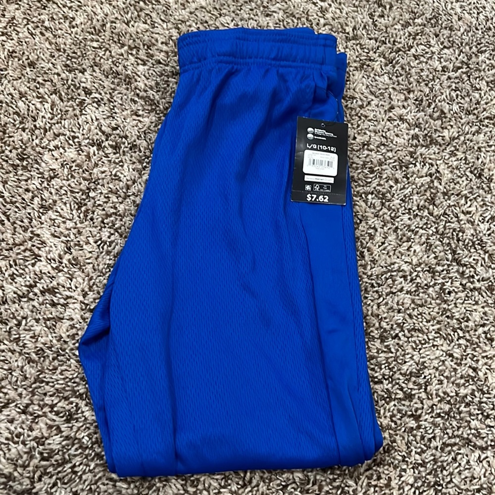 athletic works easy mesh blue joggers